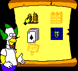 The Simpsons: Bart vs. the World (Game Gear) screenshot: Map
