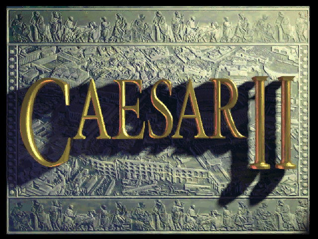Caesar II (DOS) screenshot: Title screen.