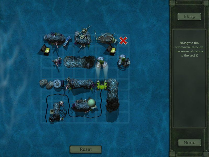 Lost Secrets: Bermuda Triangle (Windows) screenshot: Submarine mini-game