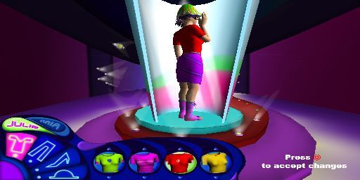 Girl Zone (PlayStation 2) screenshot: Selecting an outfit