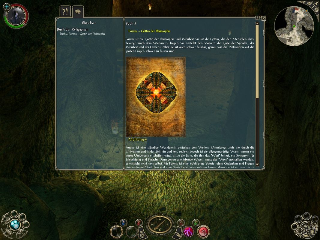 Sacred 2: Fallen Angel (Windows) screenshot: Many books can be found in the world containing much background about the world.