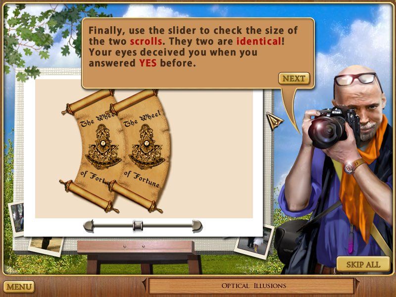 Cassandra's Journey: The Legacy of Nostradamus (Windows) screenshot: Optical illusion