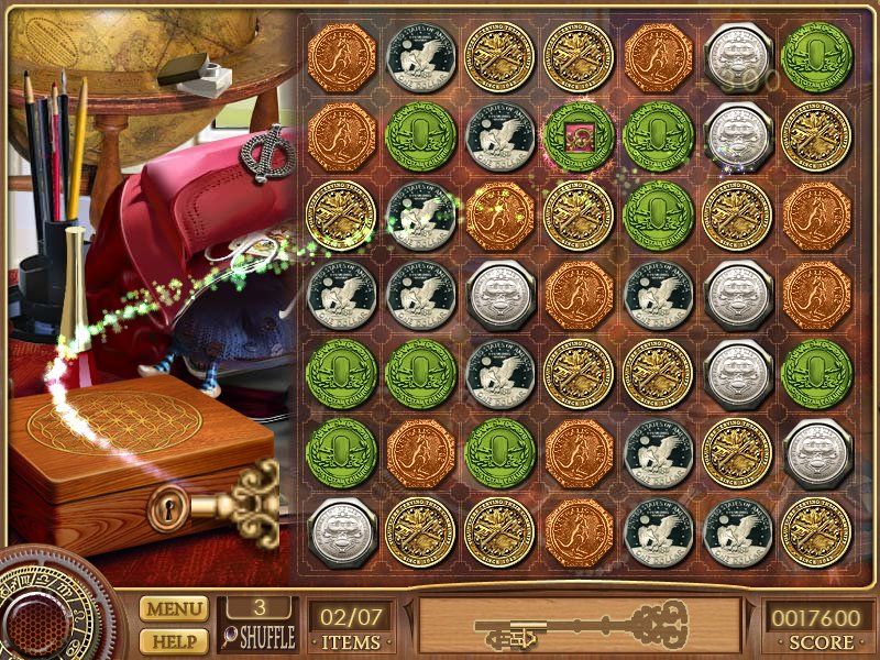 Cassandra's Journey: The Legacy of Nostradamus (Windows) screenshot: Tile-matching mini-game