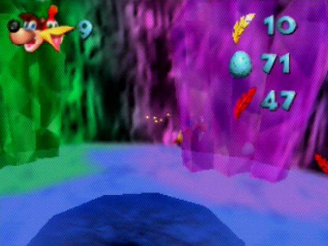 Banjo-Kazooie (Nintendo 64) screenshot: Inside Wozza the Walrus' cave