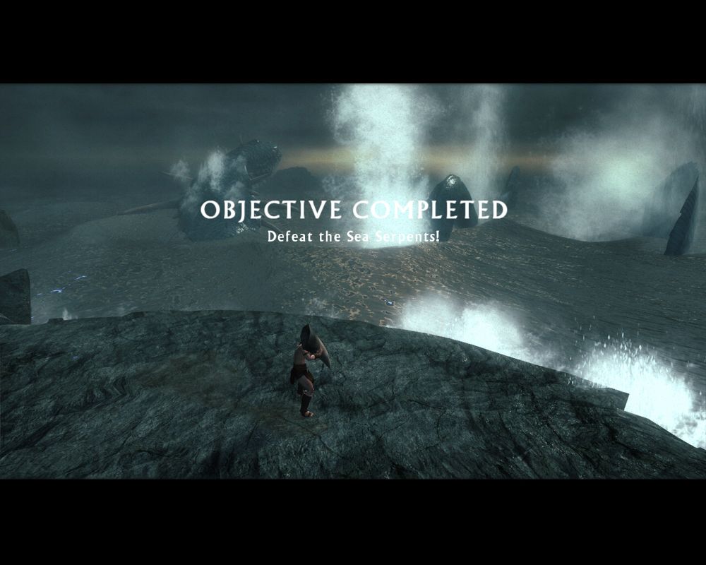 Beowulf: The Game (Windows) screenshot: Objective completed.