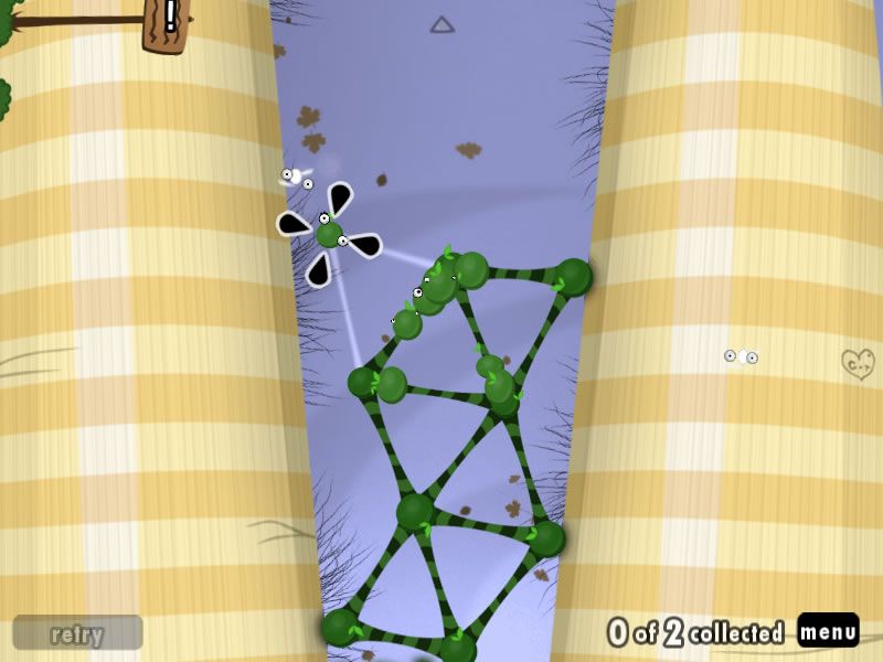 World of Goo (Windows) screenshot: Ivy goo can easily be attached and detached.