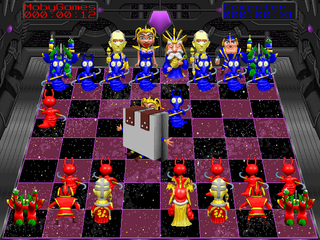 Battle Chess 4000 (DOS) screenshot: And it leads to his demise (SVGA).