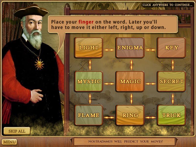 Cassandra's Journey: The Legacy of Nostradamus (Windows) screenshot: Word trick