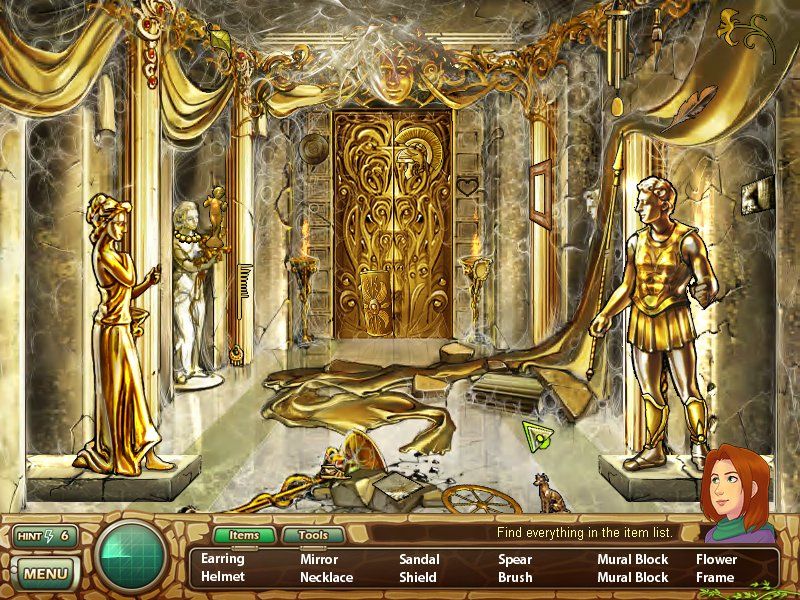 Samantha Swift and the Hidden Roses of Athena (Windows) screenshot: Status
