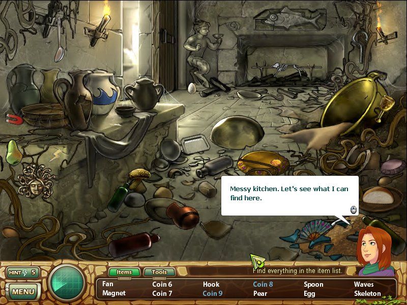 Samantha Swift and the Hidden Roses of Athena (Windows) screenshot: Kitchen