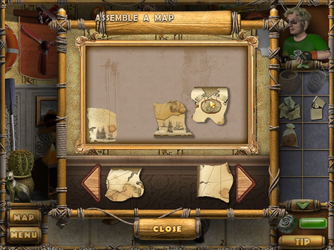 The Treasures of Mystery Island (Windows) screenshot: Jigsaw puzzle