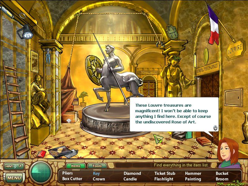 Samantha Swift and the Hidden Roses of Athena (Windows) screenshot: Louvre