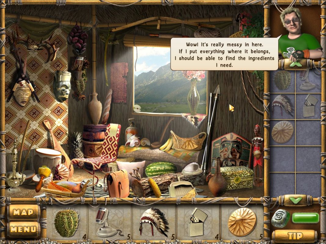 The Treasures of Mystery Island (Windows) screenshot: Hut
