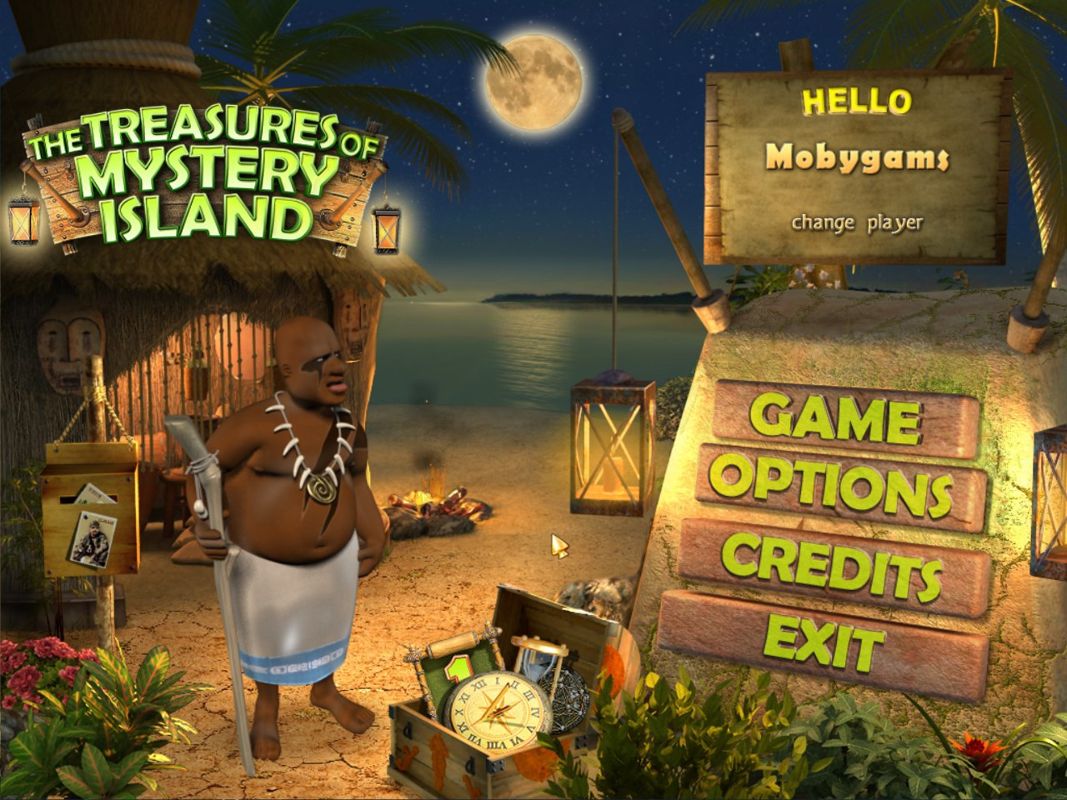 The Treasures of Mystery Island (Windows) screenshot: Main menu