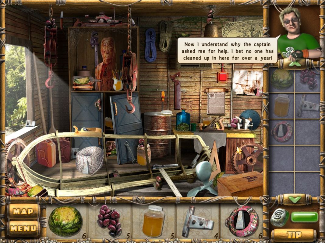 The Treasures of Mystery Island (Windows) screenshot: Boat