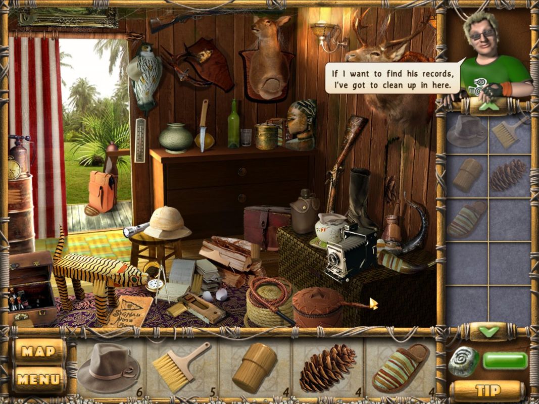The Treasures of Mystery Island (Windows) screenshot: Hunter's lodge
