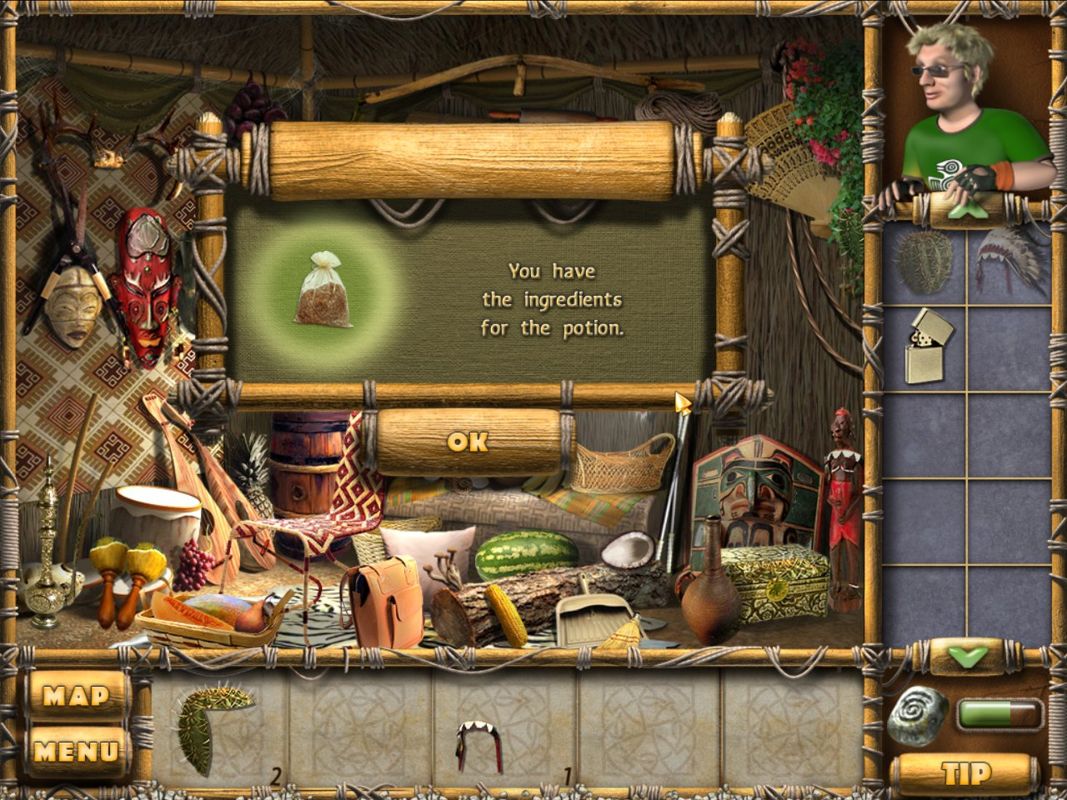 The Treasures of Mystery Island (Windows) screenshot: Ingredients