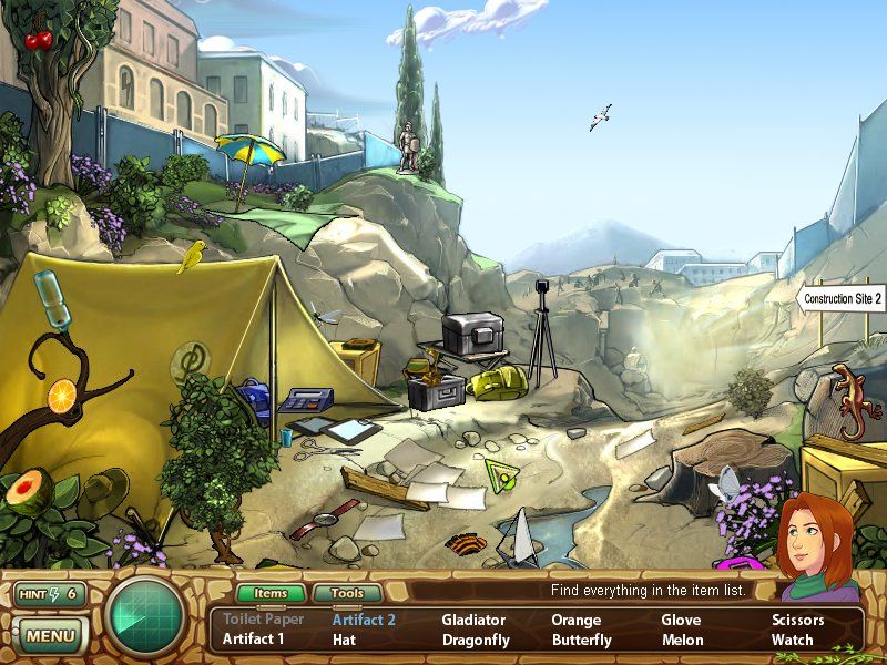 Samantha Swift and the Hidden Roses of Athena (Windows) screenshot: Excavation site