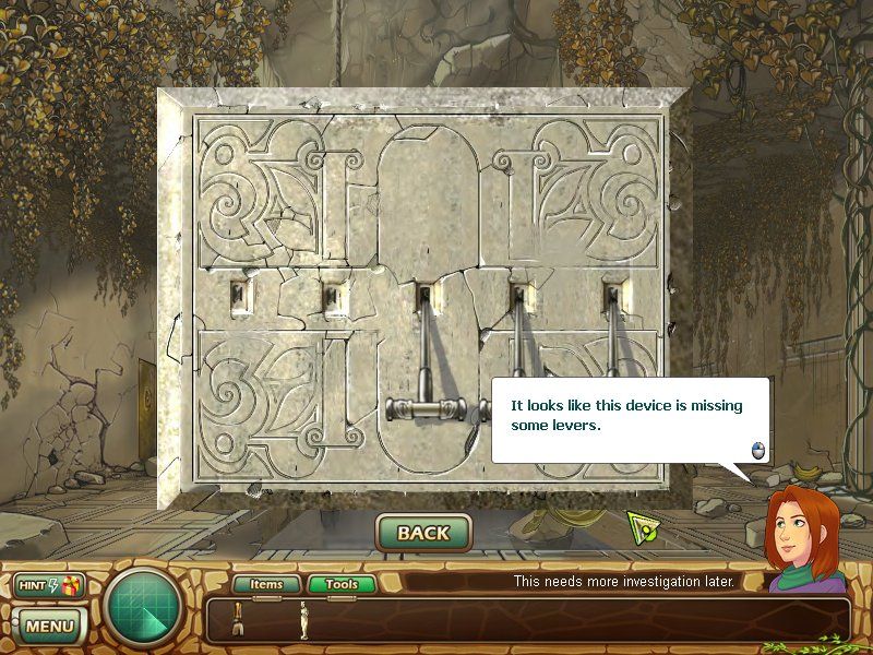 Samantha Swift and the Hidden Roses of Athena (Windows) screenshot: Close-up of an incomplete device