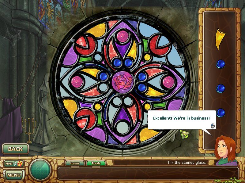 Samantha Swift and the Hidden Roses of Athena (Windows) screenshot: Stained glass