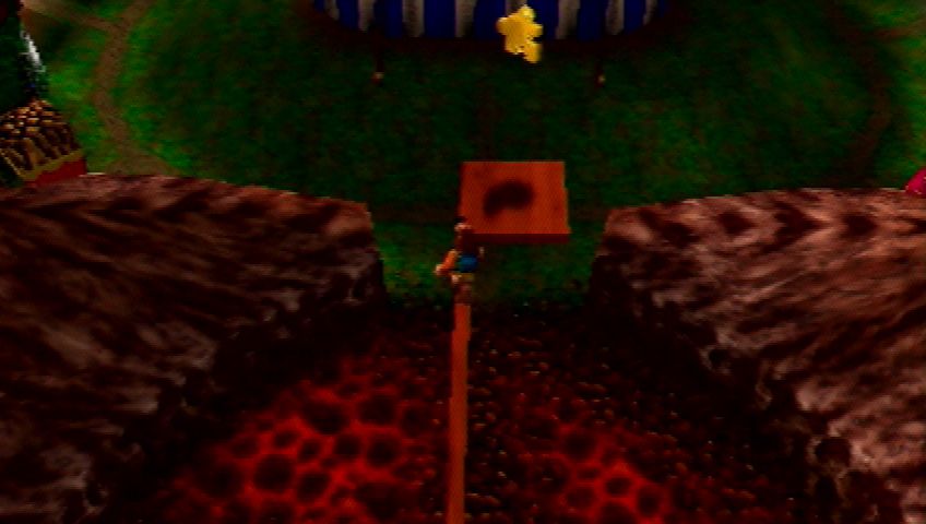 Banjo-Tooie (Nintendo 64) screenshot: It's a loooong way down...