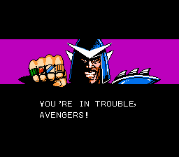 Captain America and the Avengers (NES) screenshot: Attrack mode story
