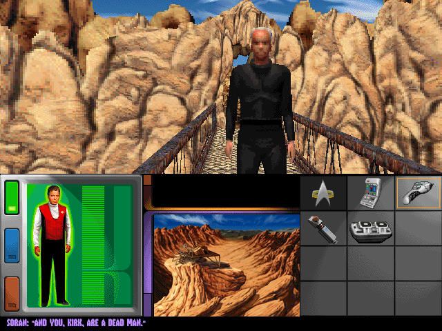 Star Trek: Generations (Windows) screenshot: Captain Kirk vs Soran