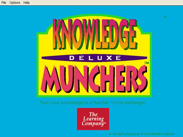 Trivia Munchers Deluxe (Windows) screenshot: Title screen