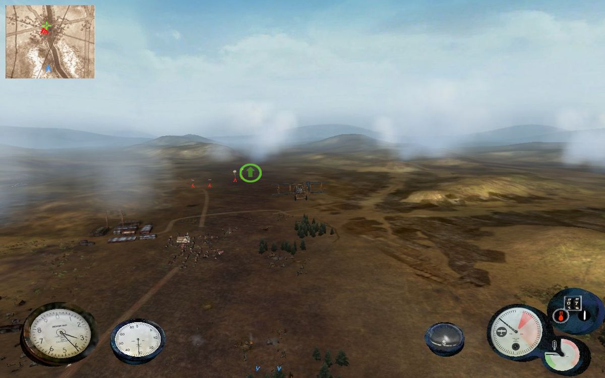 Wings of Honour: Battles of the Red Baron (Windows) screenshot: The fly by camera view.