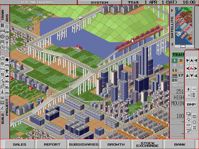 C.E.O. (DOS) screenshot: Overlooking Vancouver.