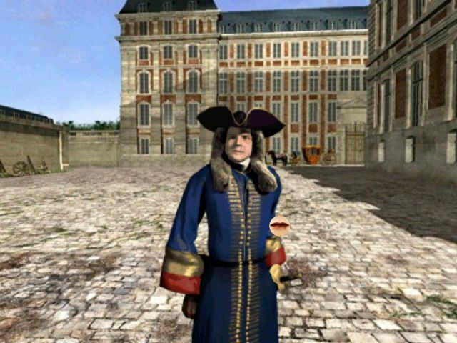 Versailles II: Testament of the King (Windows) screenshot: Old kind of policeman.