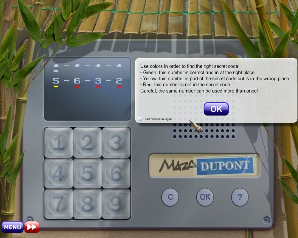Miss Teri Tale: Vote 4 Me! (Windows) screenshot: <moby game="Codebreaker">Master Mind</moby> mini-game.