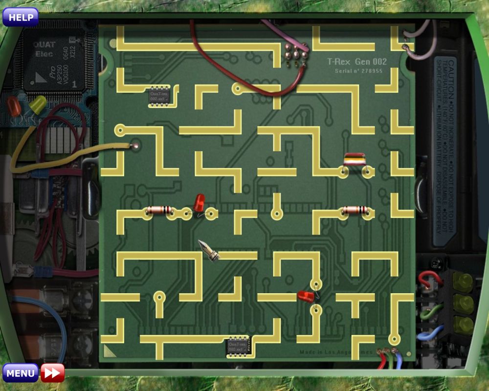 Miss Teri Tale: Vote 4 Me! (Windows) screenshot: Circuits puzzle.