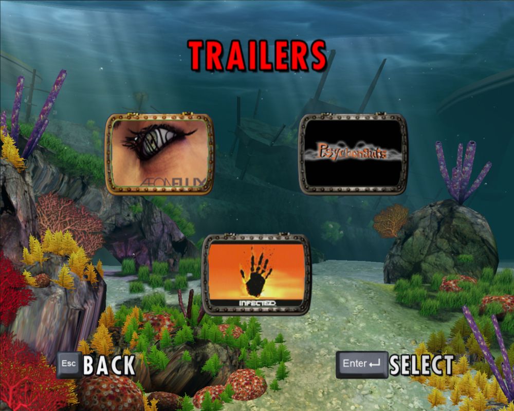 Jaws: Unleashed (Windows) screenshot: Game also has trailers.