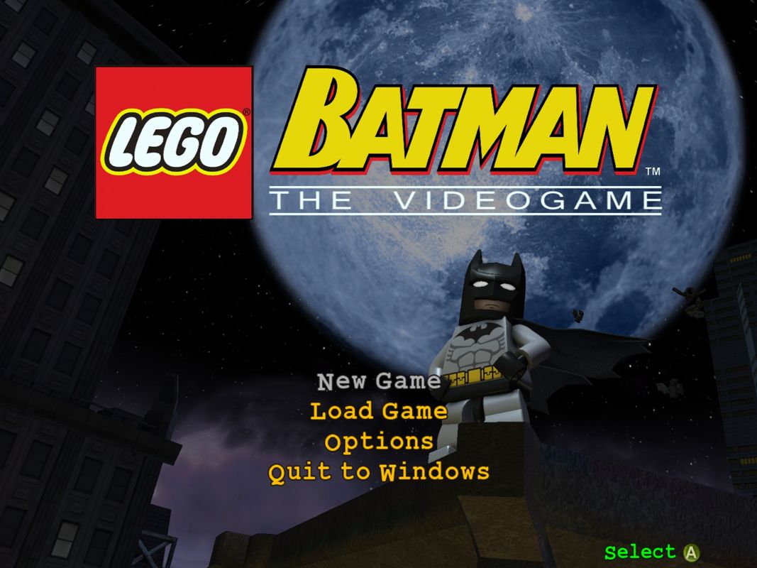 LEGO Batman: The Videogame (Windows) screenshot: Main menu