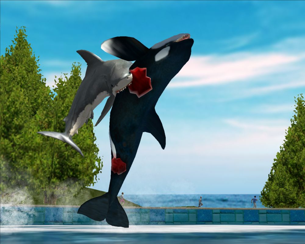 Jaws: Unleashed (Windows) screenshot: Jaws takes a big bite.