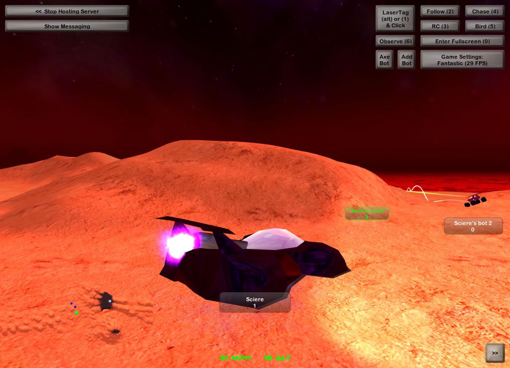 Mars Explorer (Browser) screenshot: The hovercraft