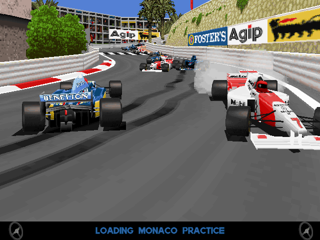 Power F1 (DOS) screenshot: Monaco loading screen