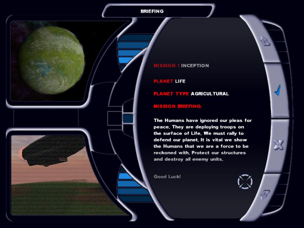 Incoming Forces (Windows) screenshot: Briefing