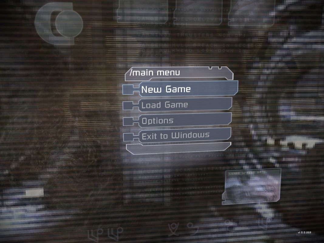 Dead Space (Windows) screenshot: Main menu