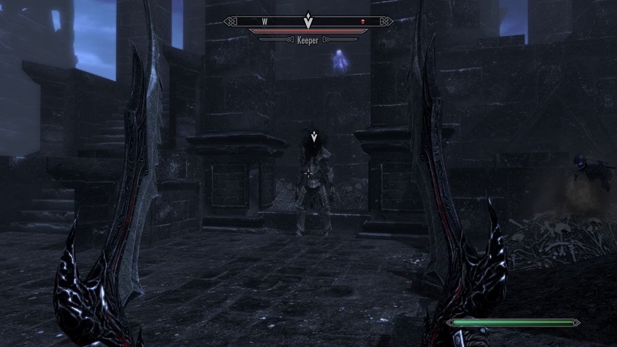 The Elder Scrolls V: Skyrim - Dawnguard (Windows) screenshot: There are actually enemies using dragon bone armor and even weapons.