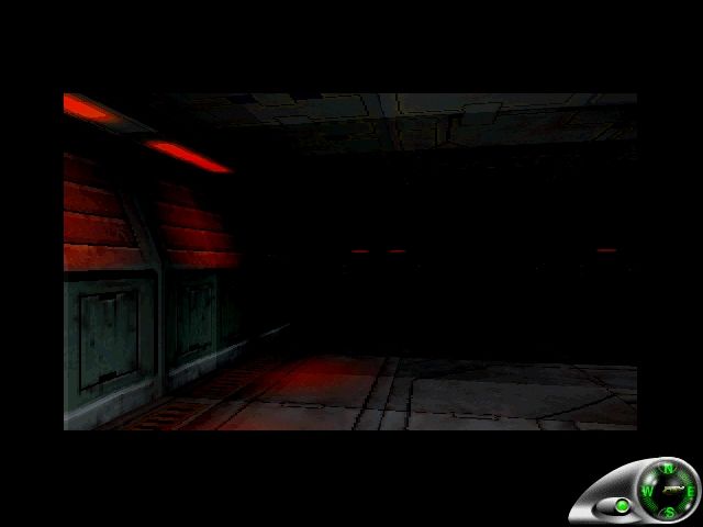 Enemy Zero (Windows) screenshot: The bowels of the ship look appropriately foreboding.
