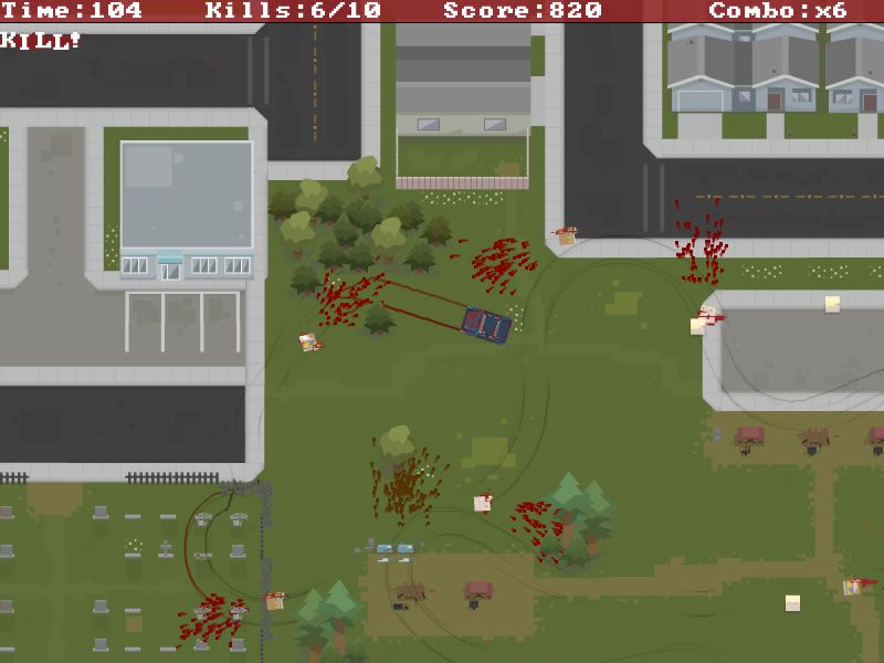 This Is a Cry for Help (Windows) screenshot: Blood Car 2000! Deluxe! (second level)