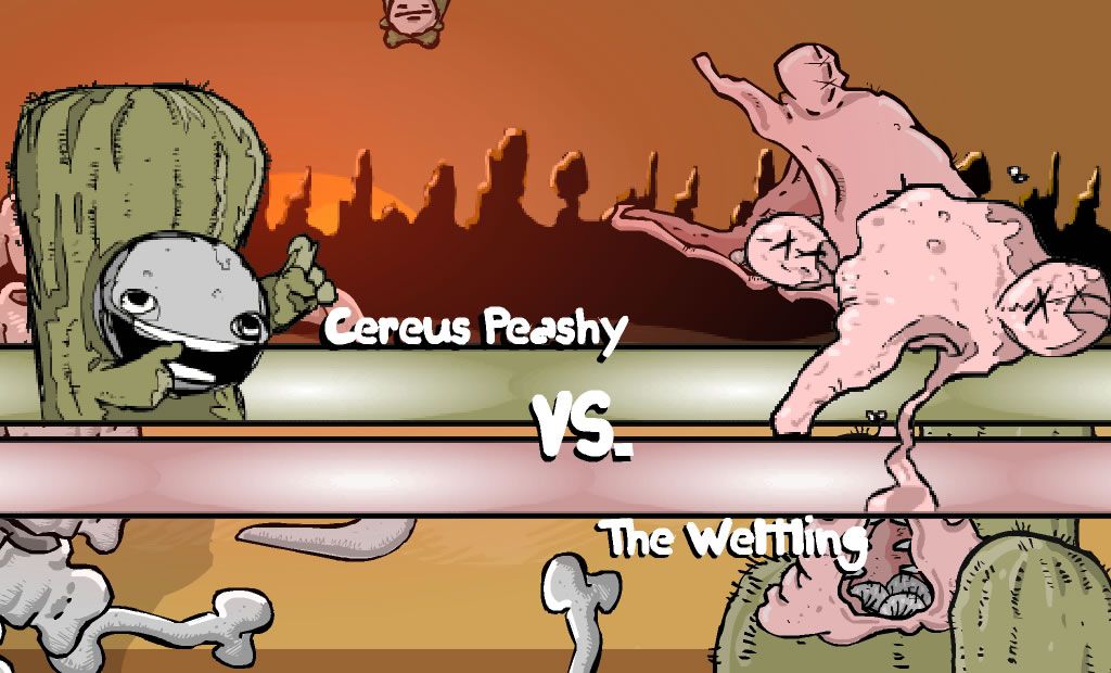 This Is a Cry for Help (Windows) screenshot: Cereus Peashy boss fight (2003 beta)