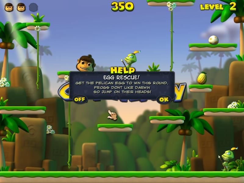 Darwin the Monkey (Windows) screenshot: In level 2, I need to rescue the pelican egg.