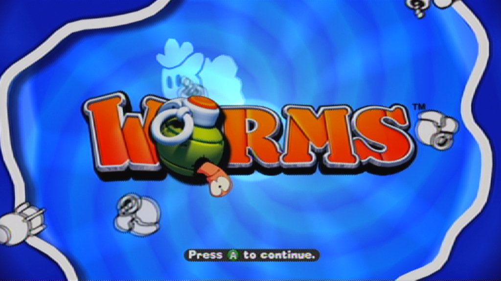 Worms (Xbox 360) screenshot: Title screen
