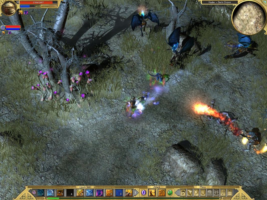 Titan Quest: Immortal Throne (Windows) screenshot: The new terrain looks pretty neat.