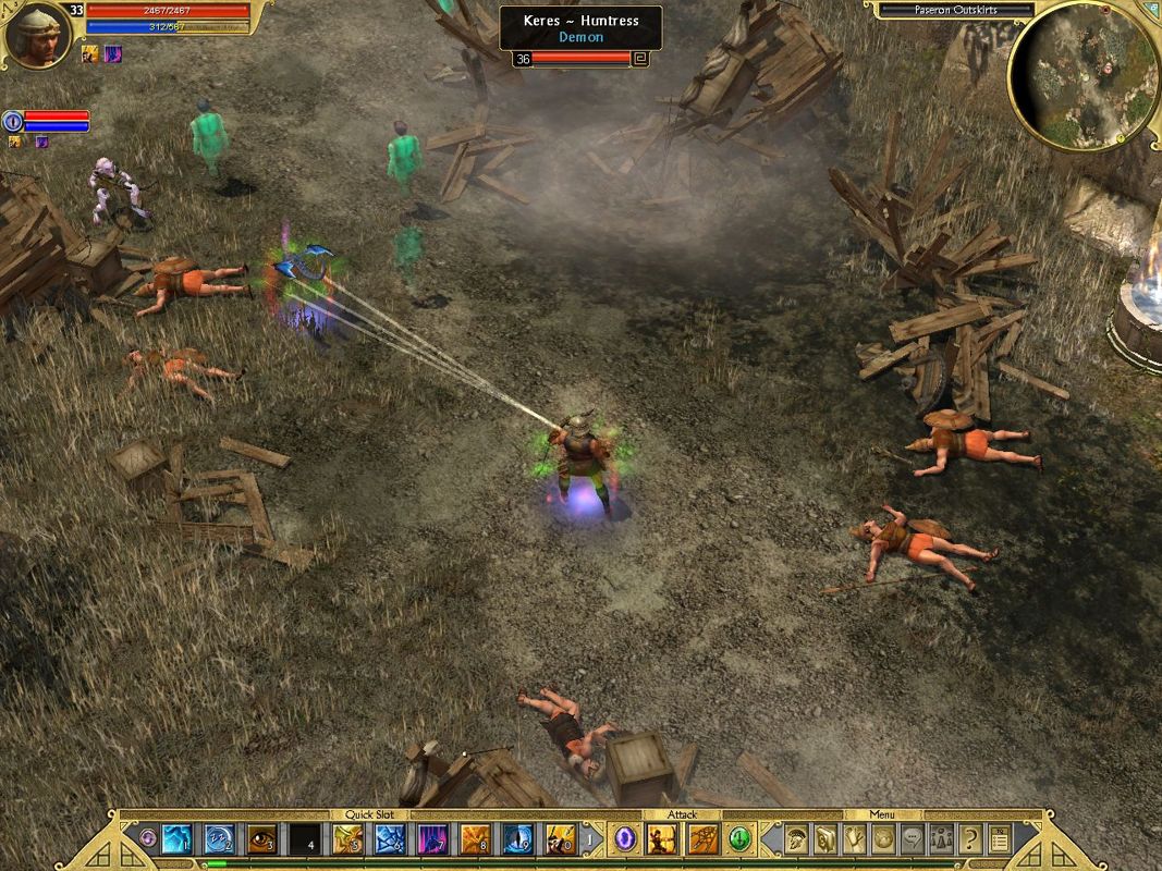 Titan Quest: Immortal Throne (Windows) screenshot: The recently dead are common.
