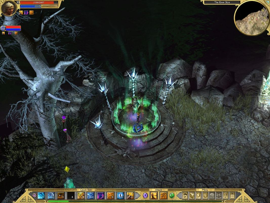 Titan Quest: Immortal Throne (Windows) screenshot: The new portals in Hades