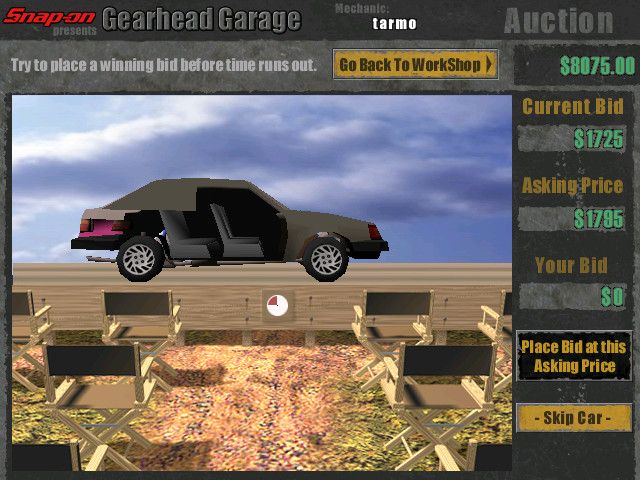 Screenshot Of Snap-on Presents Gearhead Garage: The Virtual Mechanic 